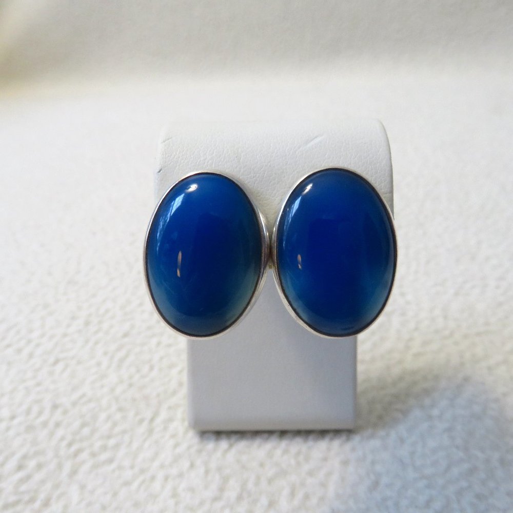 Blue Chalcedony Earrings